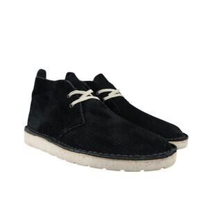 Clarks Shoes Womens 8.5 Desert Boot Chukka Leather Originals Black Mid Sneaker